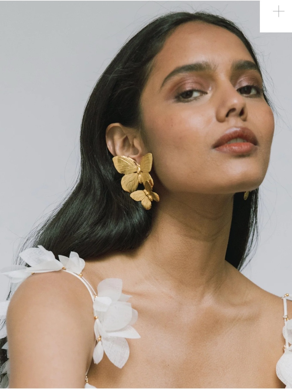 Jennifer Behr Gold Double Papillon Butterfly Earrings - Picture 3 of 7